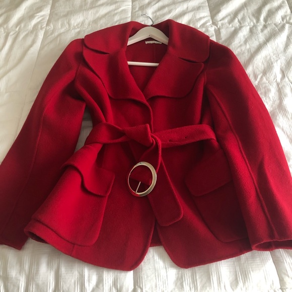🥰Tweeds the Original, 80%Wool Belted Red Jacket🥰 - Picture 2 of 12